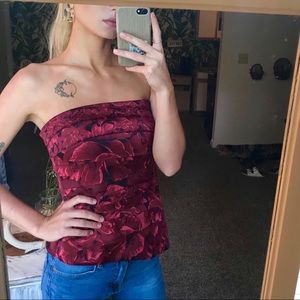 White House Black Market strapless top